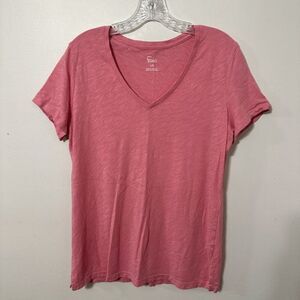 Felina Pink V-Neck Short Sleeve Tshirt - Size Large